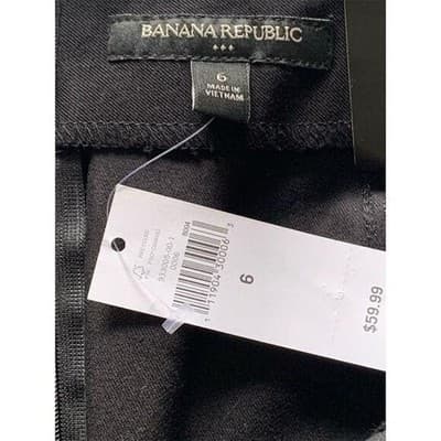 Banana Republic Women's Black Pencil Skirt Size 6 Knee Length Business - Thumbnail 6