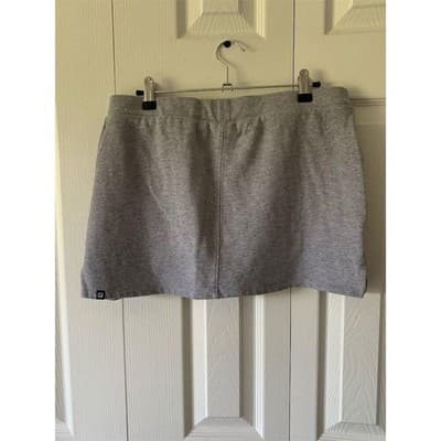 Fabletics Women's Gray Skirt M Leather Detail Zipper Pockets Casual - Thumbnail 10