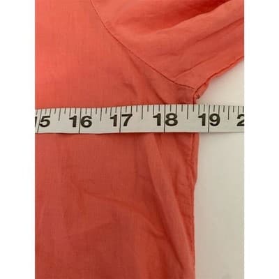 Krazy Kat Women's Coral Embroidered Floral Tunic Top Small 3/4 Sleeve - Thumbnail 4