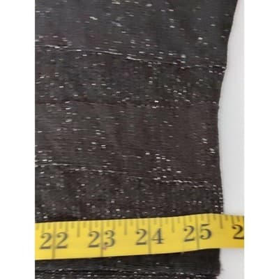 Avenue Womens Black & Gold Metallic Strip Top Blouse Short Sleeve V-Neck - Thumbnail 8