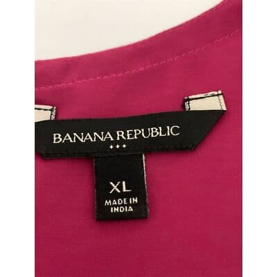 Banana Republic Women's Sleeveless Red High-Low Blouse Size XL - Thumbnail 5