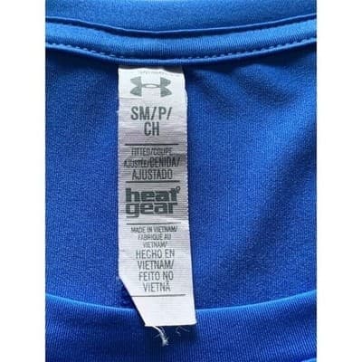 Under Armour Women's HeatGear Short Sleeve T-Shirt Blue Size S Activewear - Thumbnail 8