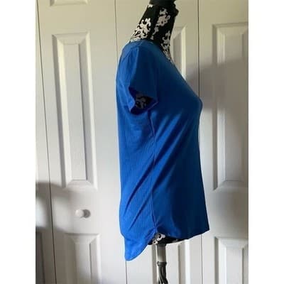 Under Armour Women's HeatGear Short Sleeve T-Shirt Blue Size S Activewear - Thumbnail 4