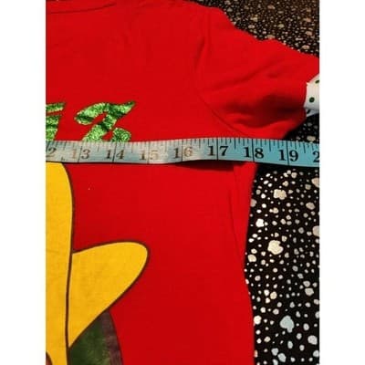 Looney Tunes Womens Christmass Long Sleeve Top T-Shirt Red Size XL - Thumbnail 8