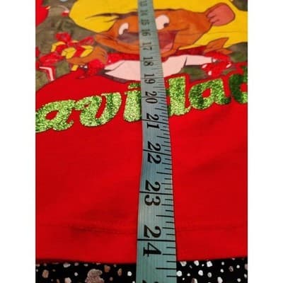 Looney Tunes Womens Christmass Long Sleeve Top T-Shirt Red Size XL - Thumbnail 9