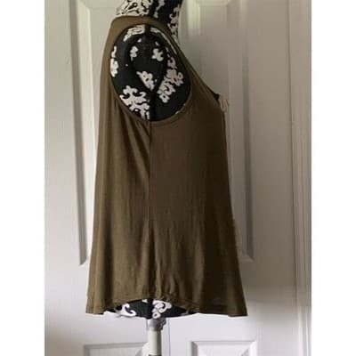 Med Olive Green Tassel Tank Top Sleeveless Casual Summer Boho C.u.k.y. Women's - Thumbnail 7