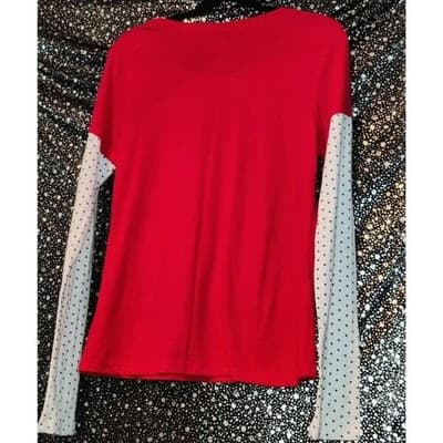 Looney Tunes Womens Christmass Long Sleeve Top T-Shirt Red Size XL - Thumbnail 3
