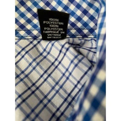 Nicole Miller New York Men's M Blue Polka Dot Long Sleeve Button-Up Shirt - Thumbnail 4