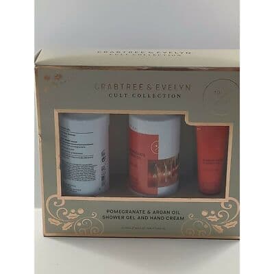 Crabtree & Evelyn Pomegranate & Argan Oil Shower Gel 8.4 oz & Hand Cream Set NEW - Thumbnail 3