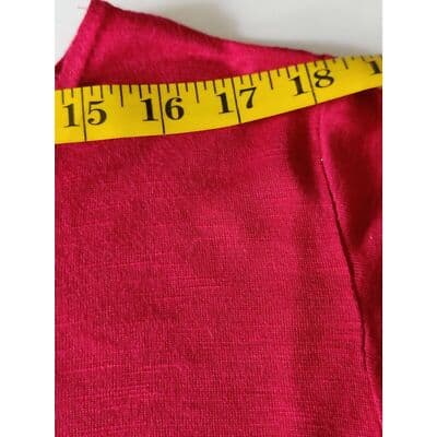 Try This Long Hi-Low Maxi Dress Scoop Neck 100% Rayon Slub Red Size 3X - Thumbnail 9