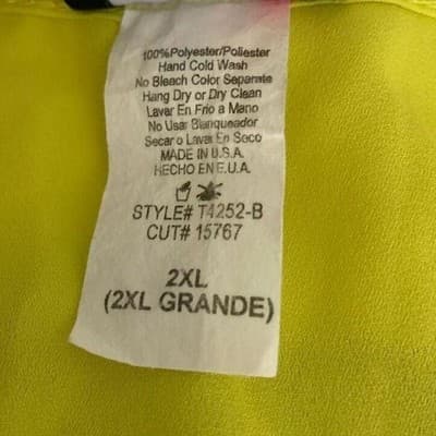 Angelique by Yurbu Women's 2XL Lemon Yellow Blouse Round Neck Short Sleeve - Thumbnail 6