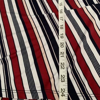 Madison & Hudson Women's Striped Wrap Top Red/White/Blue Size L Short Sleeve - Thumbnail 10