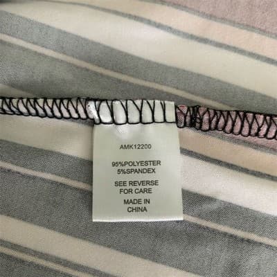 Madison & Hudson Women's Striped Wrap Top Red/White/Blue Size L Short Sleeve - Thumbnail 6