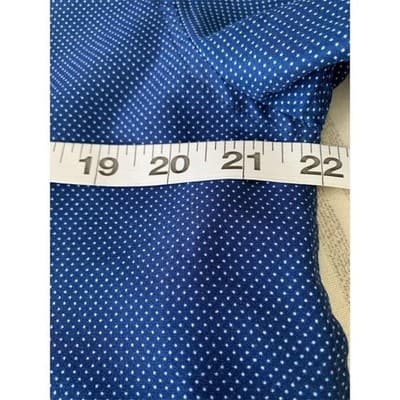 Nicole Miller New York Men's M Blue Polka Dot Long Sleeve Button-Up Shirt - Thumbnail 6