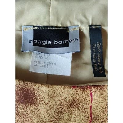 Maggie Barnes Sleeveless Top Blouse Floral Yellow Brown Lined Womens Size 2X - Thumbnail 5