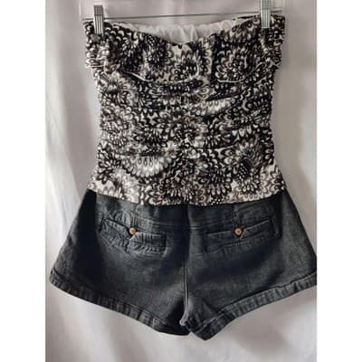 Rewind Womens Vest Strapless Floral Sleeveless Boob Tube Bandeau Top Size Small - Thumbnail 3