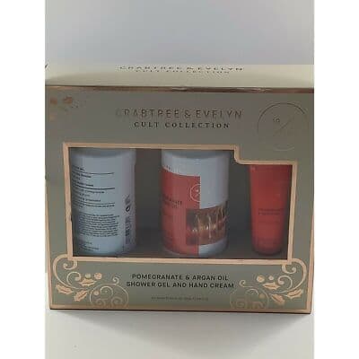 Crabtree & Evelyn Pomegranate & Argan Oil Shower Gel 8.4 oz & Hand Cream Set NEW - Image 1