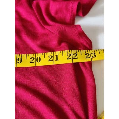 Try This Long Hi-Low Maxi Dress Scoop Neck 100% Rayon Slub Red Size 3X - Thumbnail 10