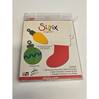 Sizzix Originals Christmas Ornament Light Stocking Die Stu Kilgour Holiday - Image 1