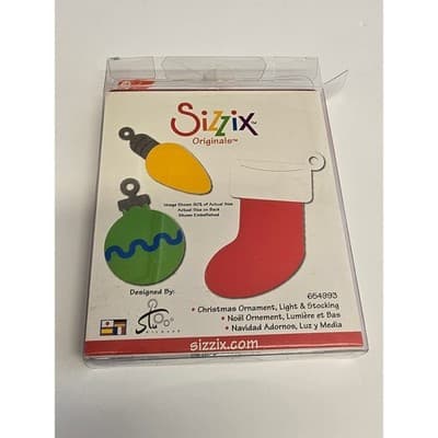Sizzix Originals Christmas Ornament Light Stocking Die Stu Kilgour Holiday - Thumbnail 3