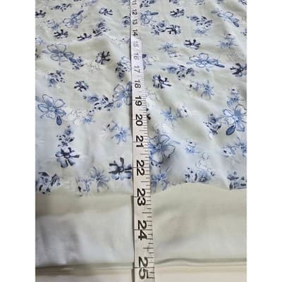 Neineiwu Blue Floral Layered Blouse Short Sleeve Mint Green Size L - Thumbnail 5