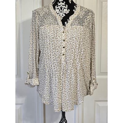 Cocomo Petite PXL Mesh Dot Print Long Sleeve Top Tunic Top - Thumbnail 12