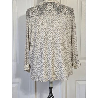 Cocomo Petite PXL Mesh Dot Print Long Sleeve Top Tunic Top - Thumbnail 10