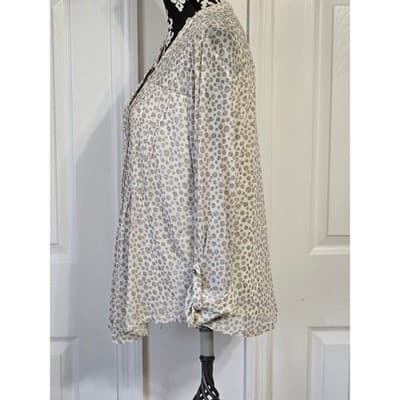 Cocomo Petite PXL Mesh Dot Print Long Sleeve Top Tunic Top - Thumbnail 11