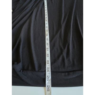 Worthington Stretch Black Gathered Neck Banded Sleeve Knit Top Plus Size - Thumbnail 4