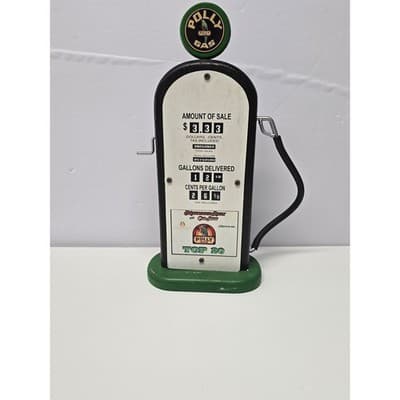 Polly Gas Pump Wooden Trophy Hot Rod Nights Car Show Top 20 Award Green Black - Thumbnail 5