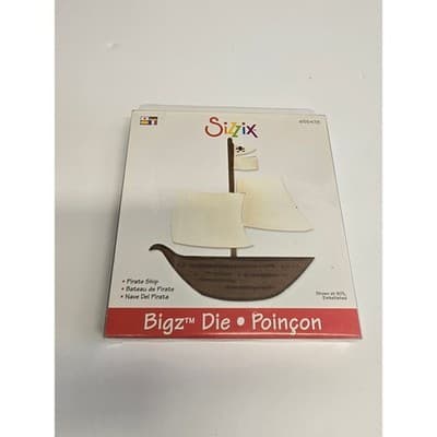 Sizzix Bigz Die 655478 Pirate Ship Debi Adams Nautical Scrapbooking Cutting Tool - Image 1