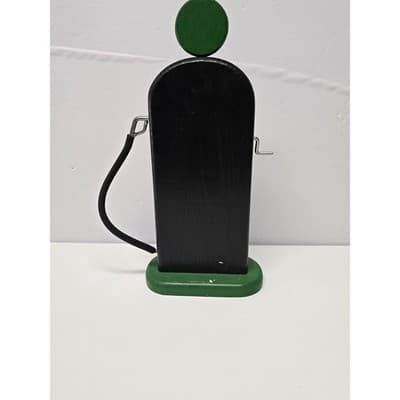 Polly Gas Pump Wooden Trophy Hot Rod Nights Car Show Top 20 Award Green Black - Thumbnail 2