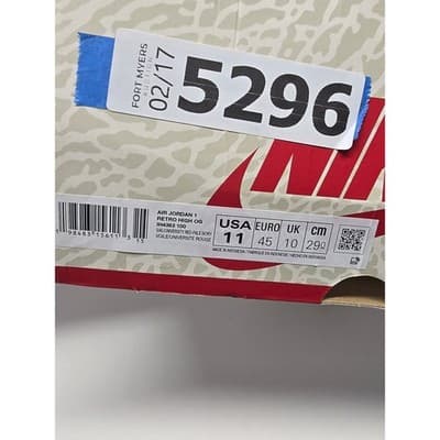 Air Jordan 1 Retro High OG Sail University Red Ivory IH4363-100 Mens Size 11 NEW - Thumbnail 4