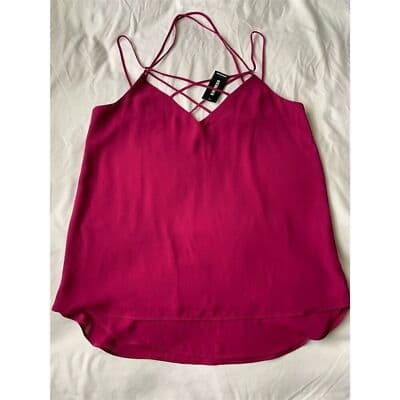 Express Women's XS Pink Strappy Crisscross Cami Tank Top Sleeveless - Image 1
