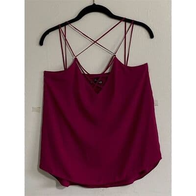 Express Women's XS Pink Strappy Crisscross Cami Tank Top Sleeveless - Thumbnail 5