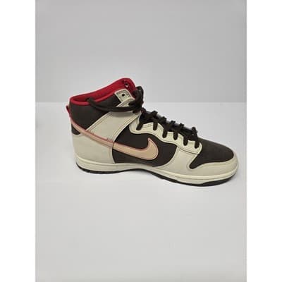 Nike Dunk High Retro Brown Sail Red FB889 no Box2-200 Mens 10.5 High Top Sneaker - Thumbnail 13