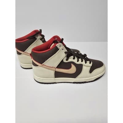 Nike Dunk High Retro Brown Sail Red FB889 no Box2-200 Mens 10.5 High Top Sneaker - Thumbnail 17