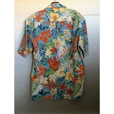Pierre Cardin Men's M Hawaiian Floral Button-Up Shirt Multicolor Summer - Thumbnail 2