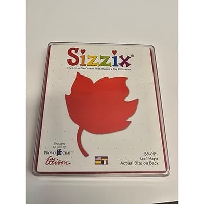Sizzix Original Red Die Leaf Maple 38-0911 Ellison Provo Craft Autumn Fall Shape - Image 1