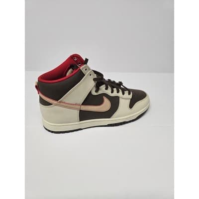 Nike Dunk High Retro Brown Sail Red FB889 no Box2-200 Mens 10.5 High Top Sneaker - Thumbnail 8