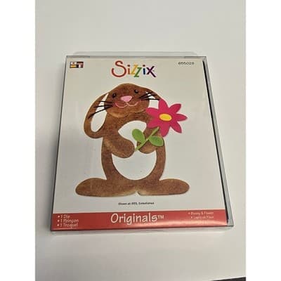 Sizzix Originals Bunny & Flower Die 655029 Emily Humble Easter Rabbit Big Shot - Image 1