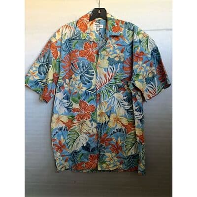 Pierre Cardin Men's M Hawaiian Floral Button-Up Shirt Multicolor Summer - Thumbnail 10