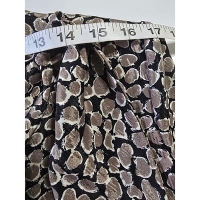 Laura Henson Vintage Metallic Bronze Black Pebble Jacquard Blouse Top Size 8 USA - Thumbnail 5