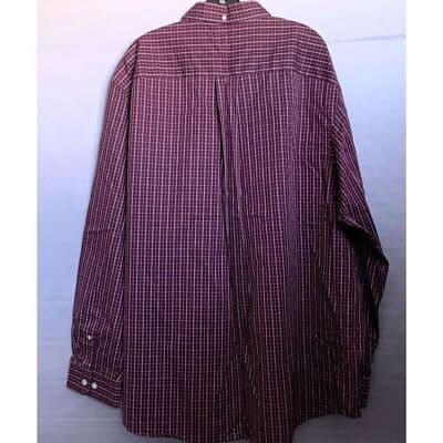 Duluth Trading Co Men's 2XL Red Long Sleeve Button-Up Shirt Wrinkle Fighter - Thumbnail 3