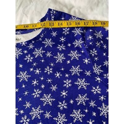 Woman Within Plus Size 22/24 Blue Animal Print Blouse Casual Winter - Thumbnail 9