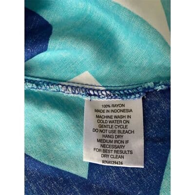 Escapada Women's Blue Geometric Tunic Blouse 3/4 Bell Sleeves XS - Thumbnail 13