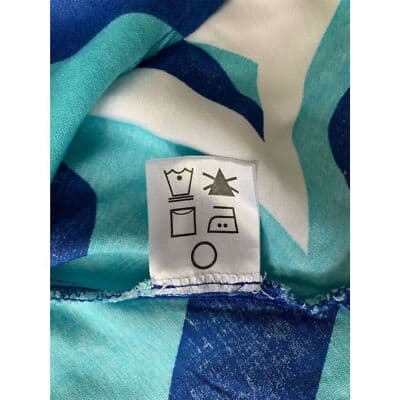 Escapada Women's Blue Geometric Tunic Blouse 3/4 Bell Sleeves XS - Thumbnail 14