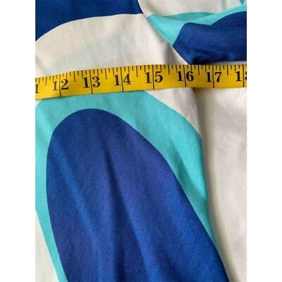 Escapada Women's Blue Geometric Tunic Blouse 3/4 Bell Sleeves XS - Thumbnail 9