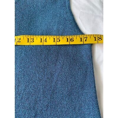 Chico's Design Women's Blue Knit Sleeveless Tank Top Size 1 - Thumbnail 8