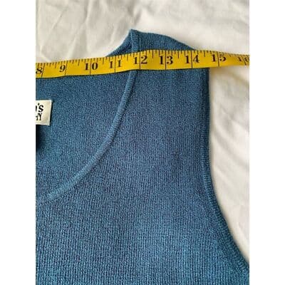 Chico's Design Women's Blue Knit Sleeveless Tank Top Size 1 - Thumbnail 7